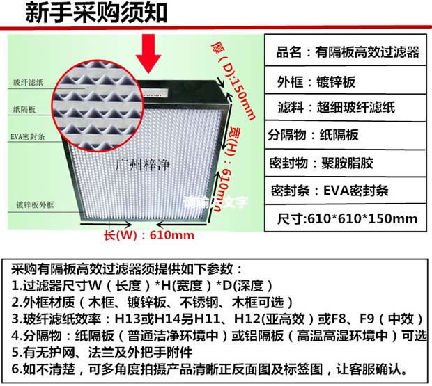 紙隔板高效空氣過濾器采購(gòu)須知